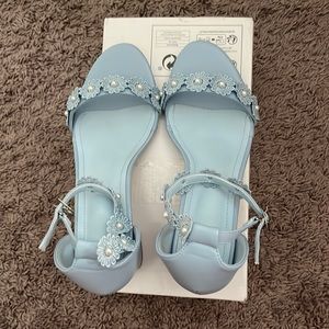 Blue high heels